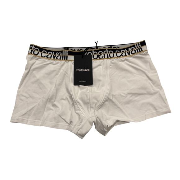 13-68 ROBERTO CAVALLI Men's NWT Cotton Boxer Brief Underwear White M - Picture 2 of 7